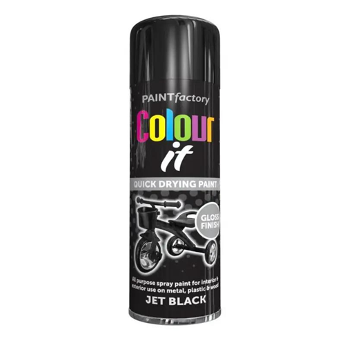Paint Factory All Purpose Jet Black Gloss 400ml Paint Factory All Purpose Jet Black Gloss 400ml